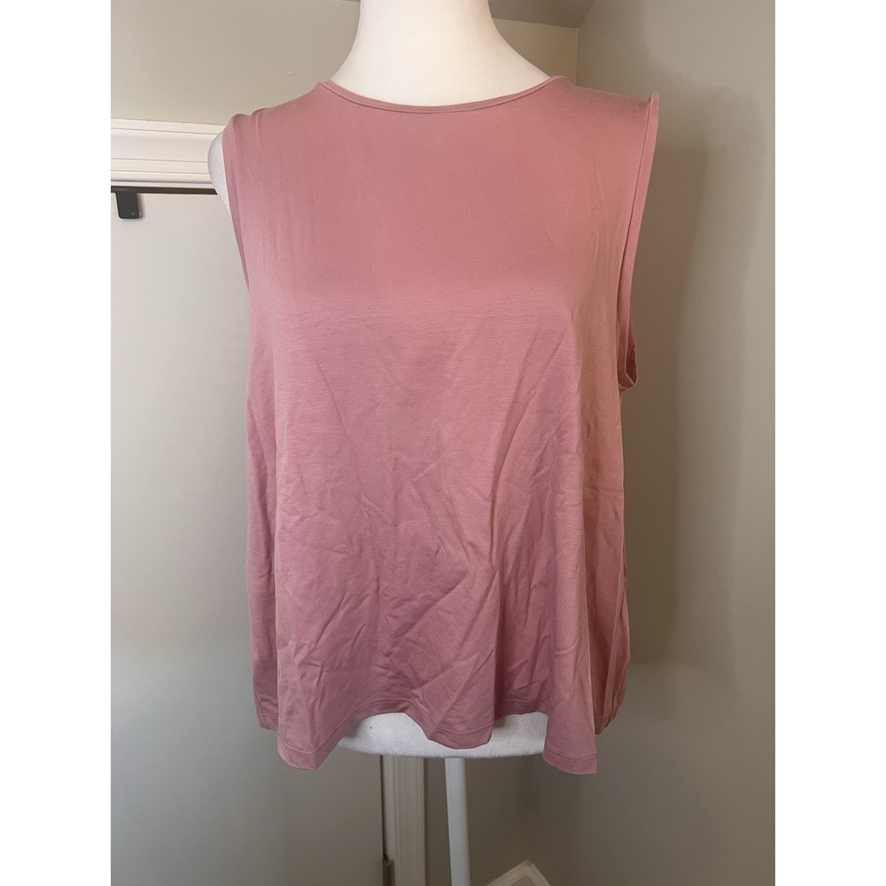 Eileen Fisher Pink Sleeveless Tank‎ Top Shell Medium Tencel